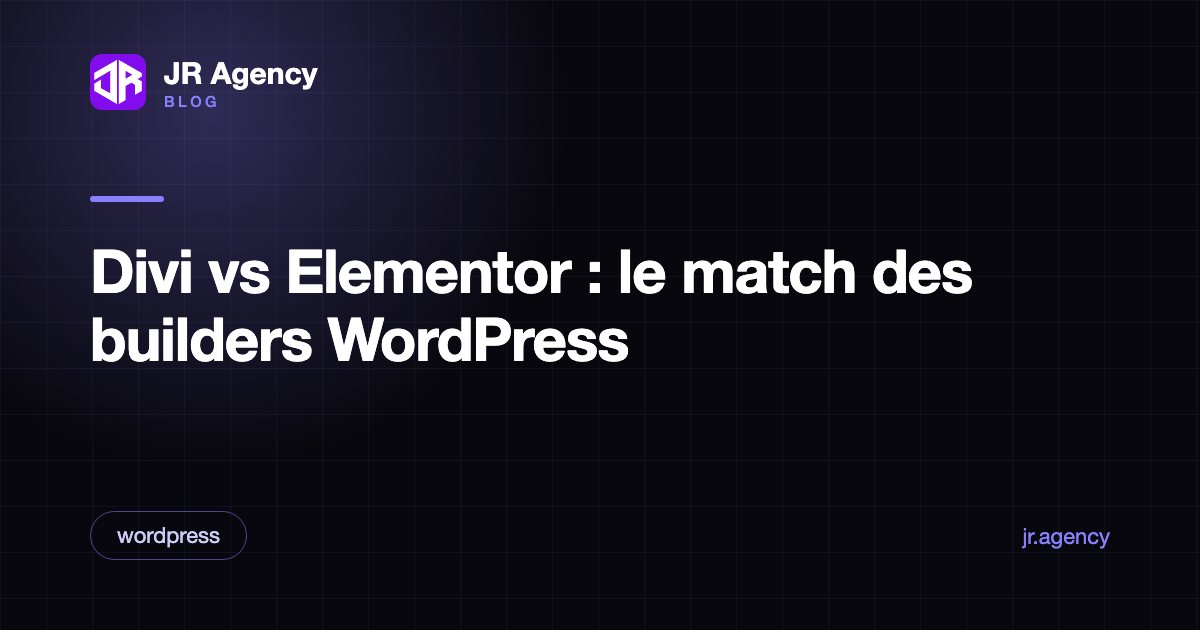 Deux interfaces de page builders WordPress face à face, symbole du duel entre Divi et Elementor